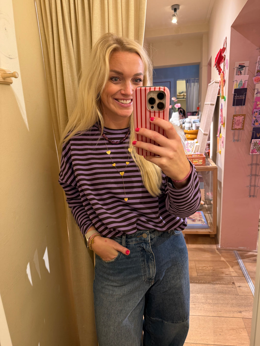 Longsleeve - Paars/bruin