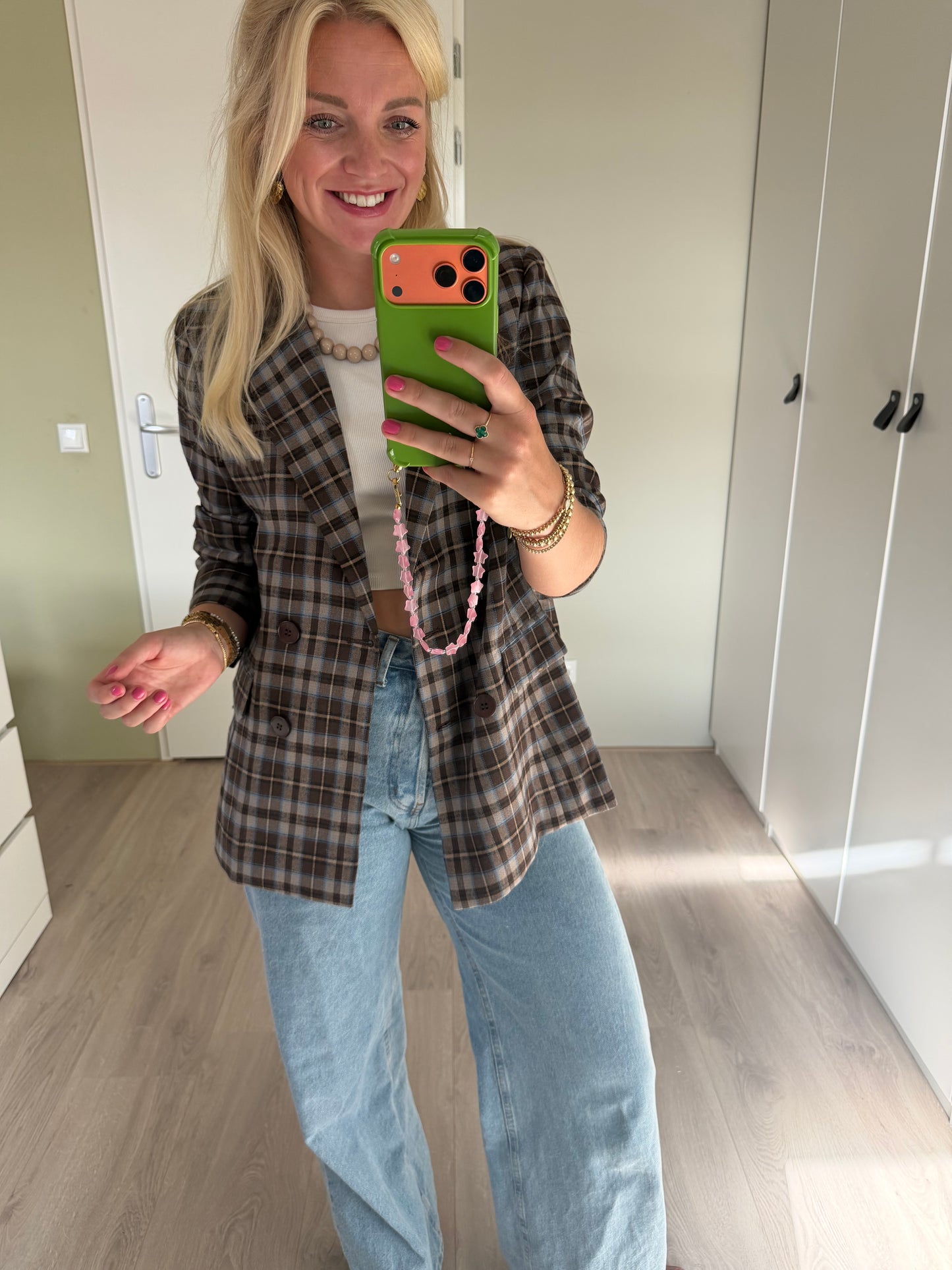 Ydence Blazer Novalee - Brown/blue check