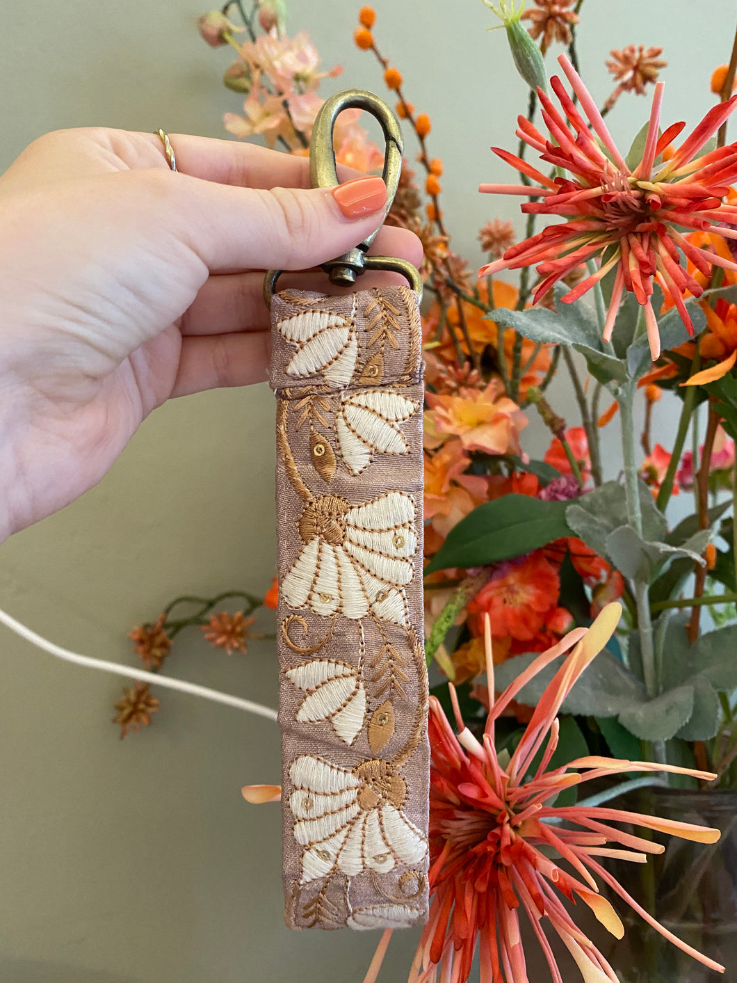 Sleutelhanger 7 - lila/beige