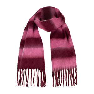 Sjaal - streep Roze/bordeaux
