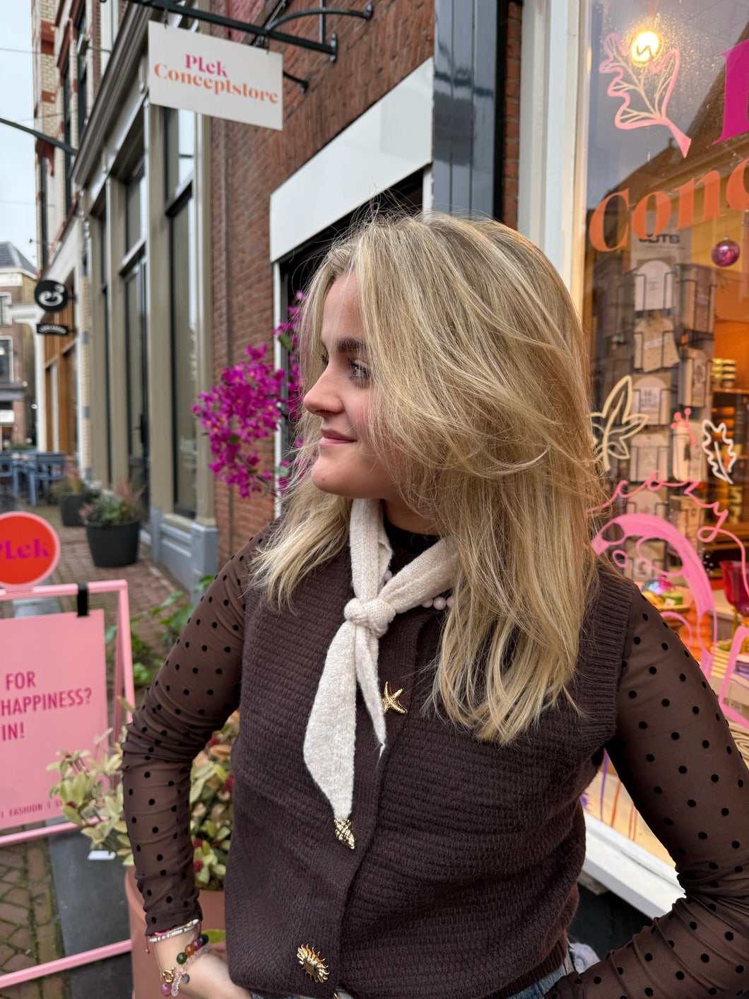 Sjaaltje klein - Beige