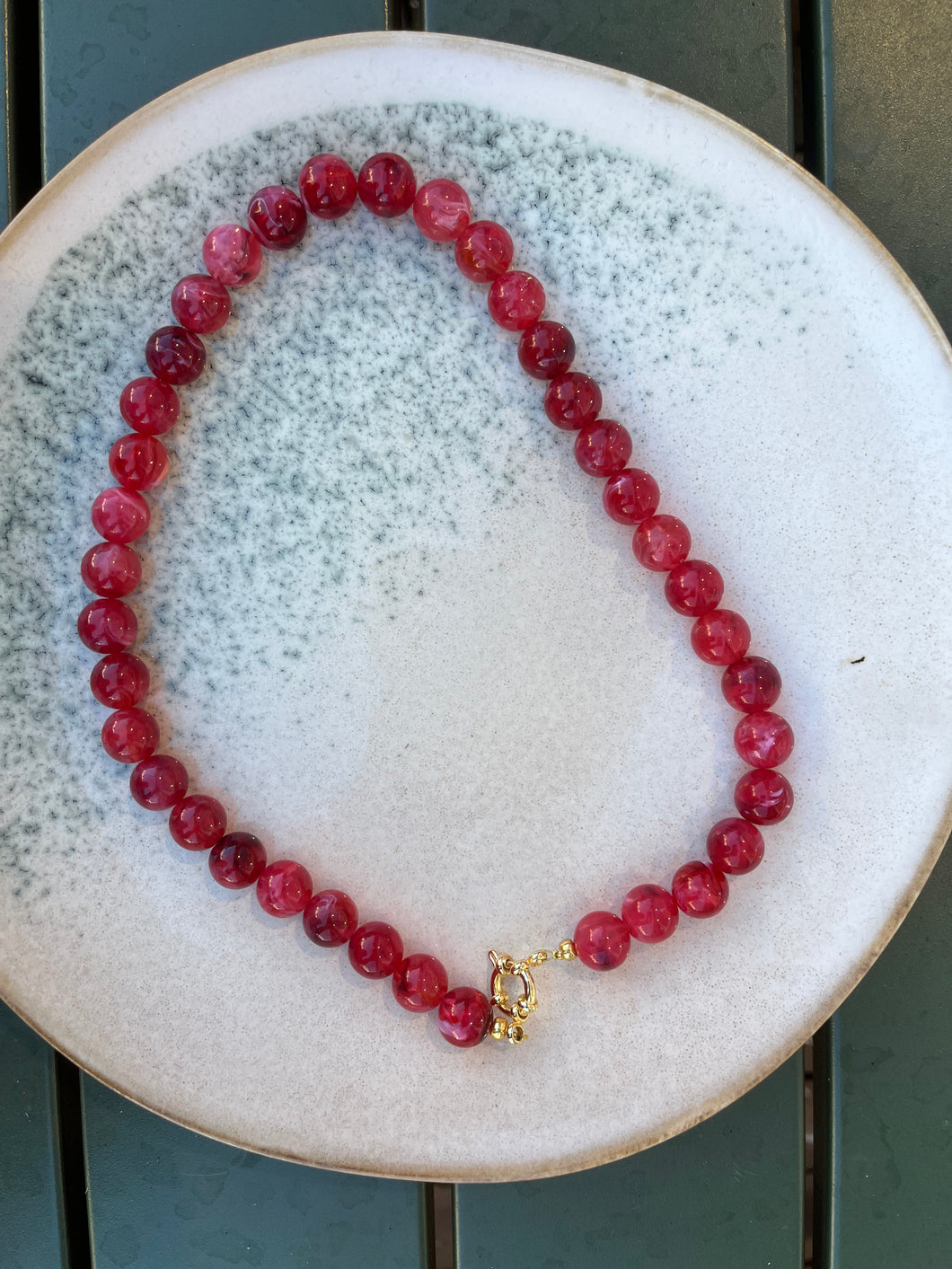 Kralen ketting - Rood