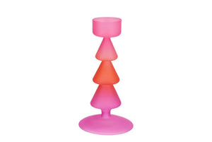 Waxinenlichthouder kerstboom - Roze/oranje