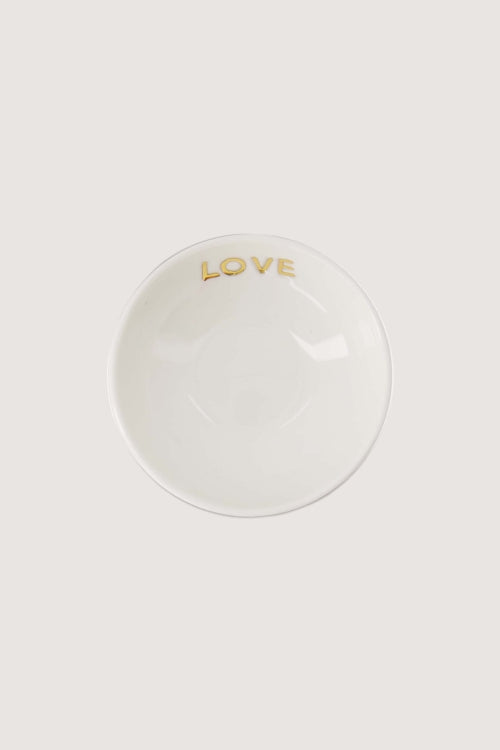 Zusss - Dipschaaltje Love - Wit / Goud