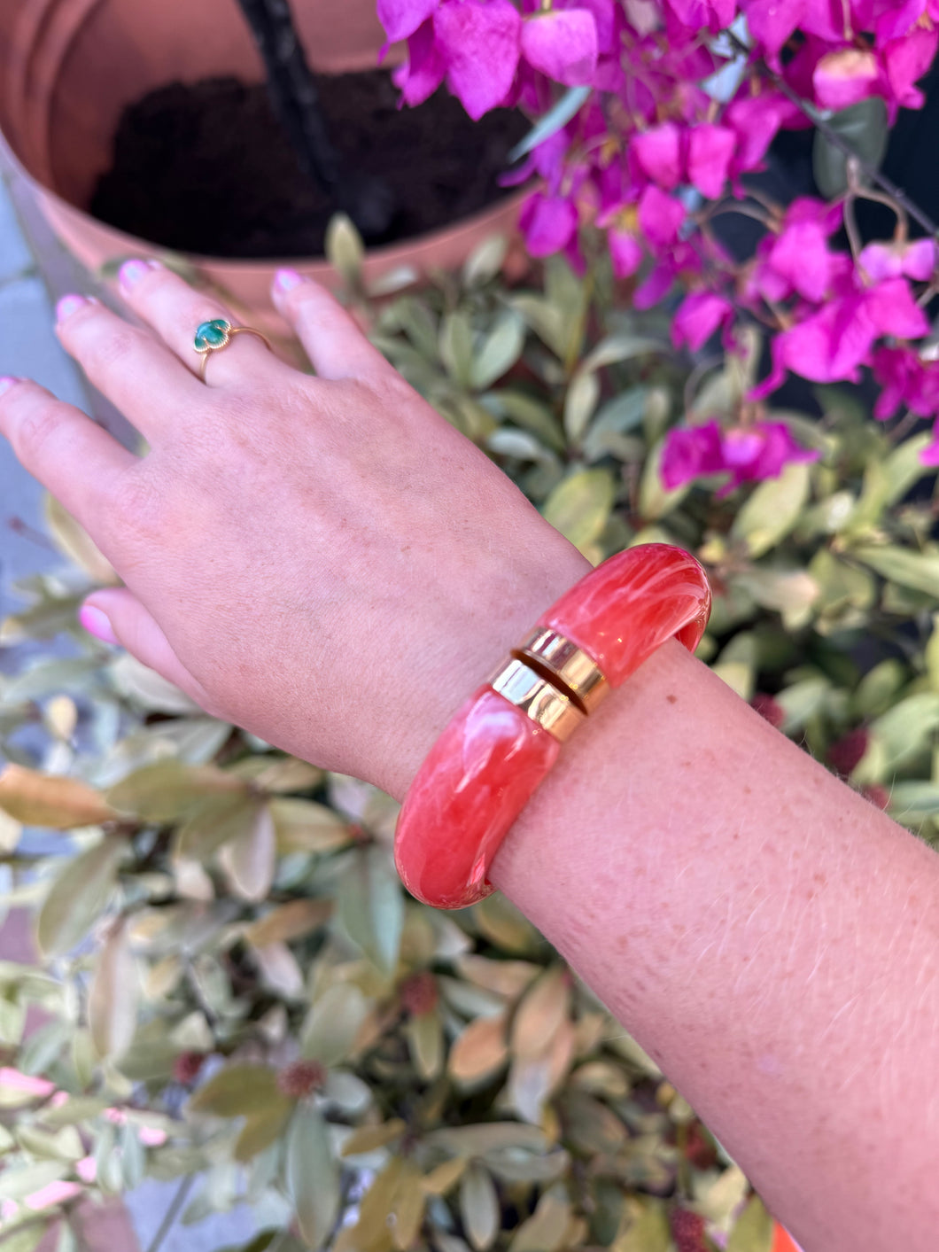 Bangle armband - Zalm/oranje