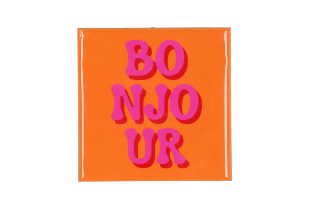 Tegeltje - Bonjour