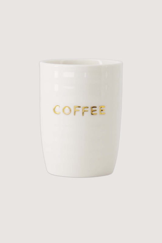Zusss - Koffiemok Coffee - Wit / Goud