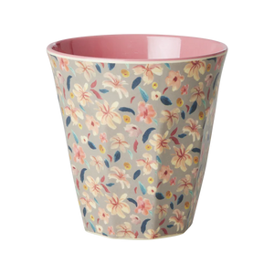 Melamine cup medium - Rice Sandy Flower