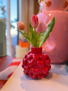 Vaas hartjes - Rood
