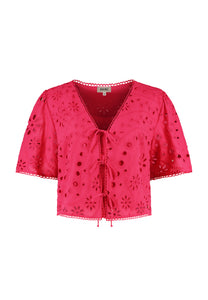 Top Imke - Paisley Broderie Rood