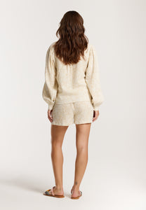 Short Mila - Bohemian Jacquard Wit