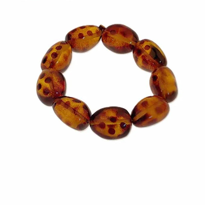 Armbandje kralen - Tortoise print