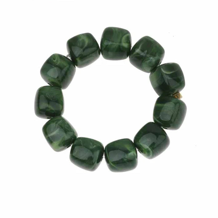 Armbandje kralen - Donkergroen