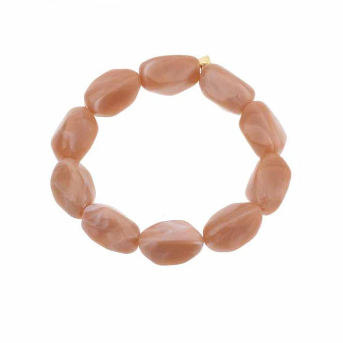 Armbandje kralen - Zalm roze