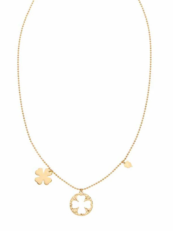 Ketting klavertje - Goud