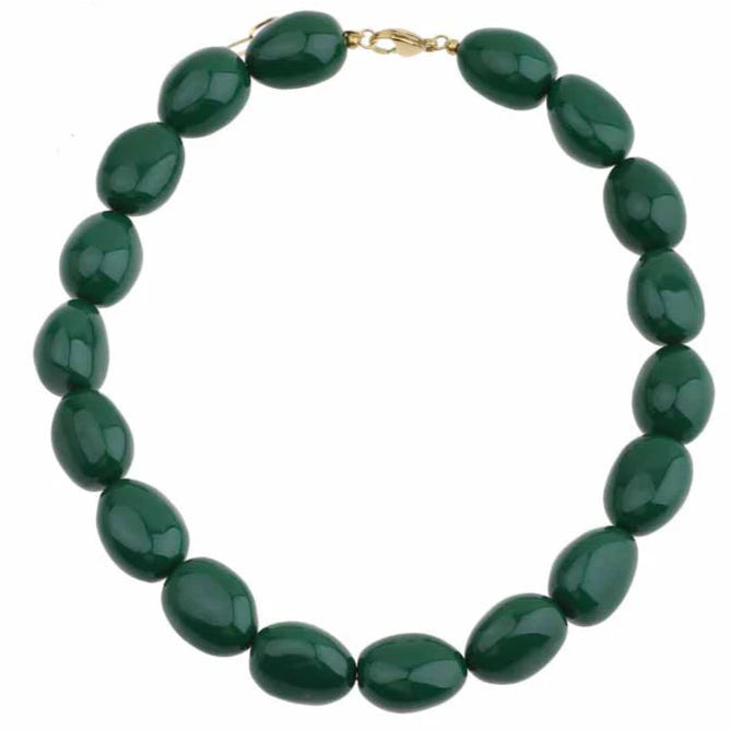 Kralenketting - Donkergroen