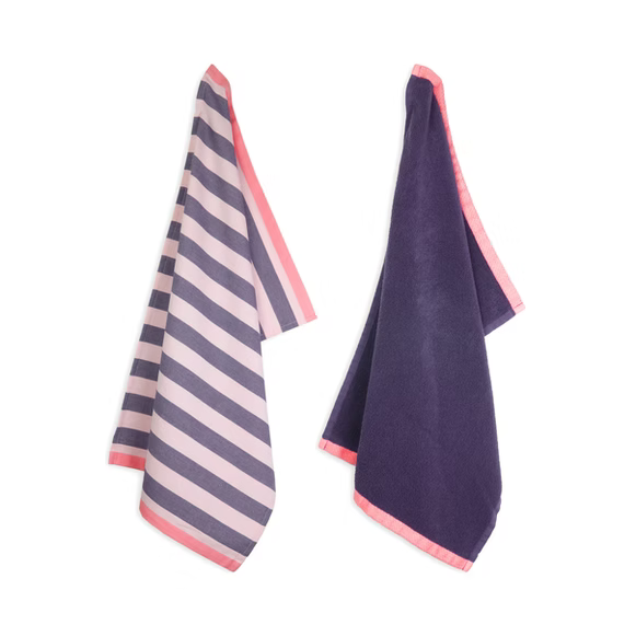 Lifa Home - Velvet Dusk Theedoek en Handdoek set