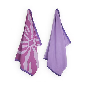 Lifa Home - Vivid Violet Theedoek en Handdoek set
