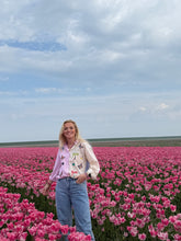 Afbeelding in Gallery-weergave laden, Blouse gestreept met print - Roze/geel/blauw
