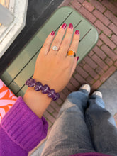 Afbeelding in Gallery-weergave laden, Armband kralen hartje - Paars
