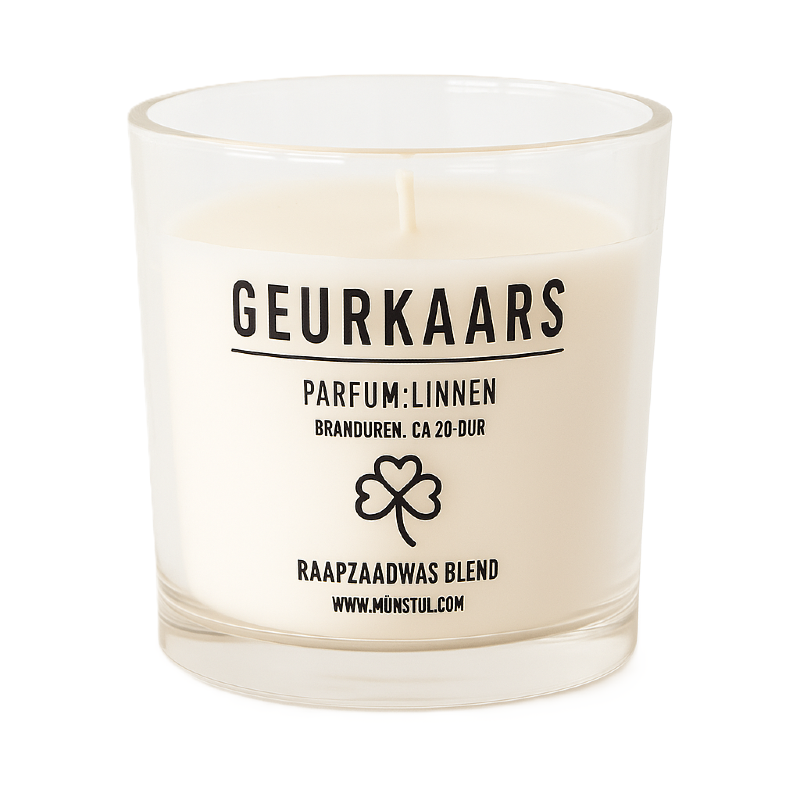 Mijn Stijl - Geurkaars klaver parfum linnen