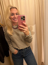 Afbeelding in Gallery-weergave laden, Longsleeve - Ecru/bruin lurex
