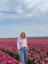 Afbeelding in Gallery-weergave laden, Blouse gestreept met print - Roze/geel/blauw
