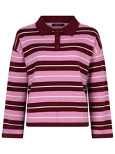 Afbeelding in Gallery-weergave laden, Ydence Knitted Top Balou - Burgundy / pink
