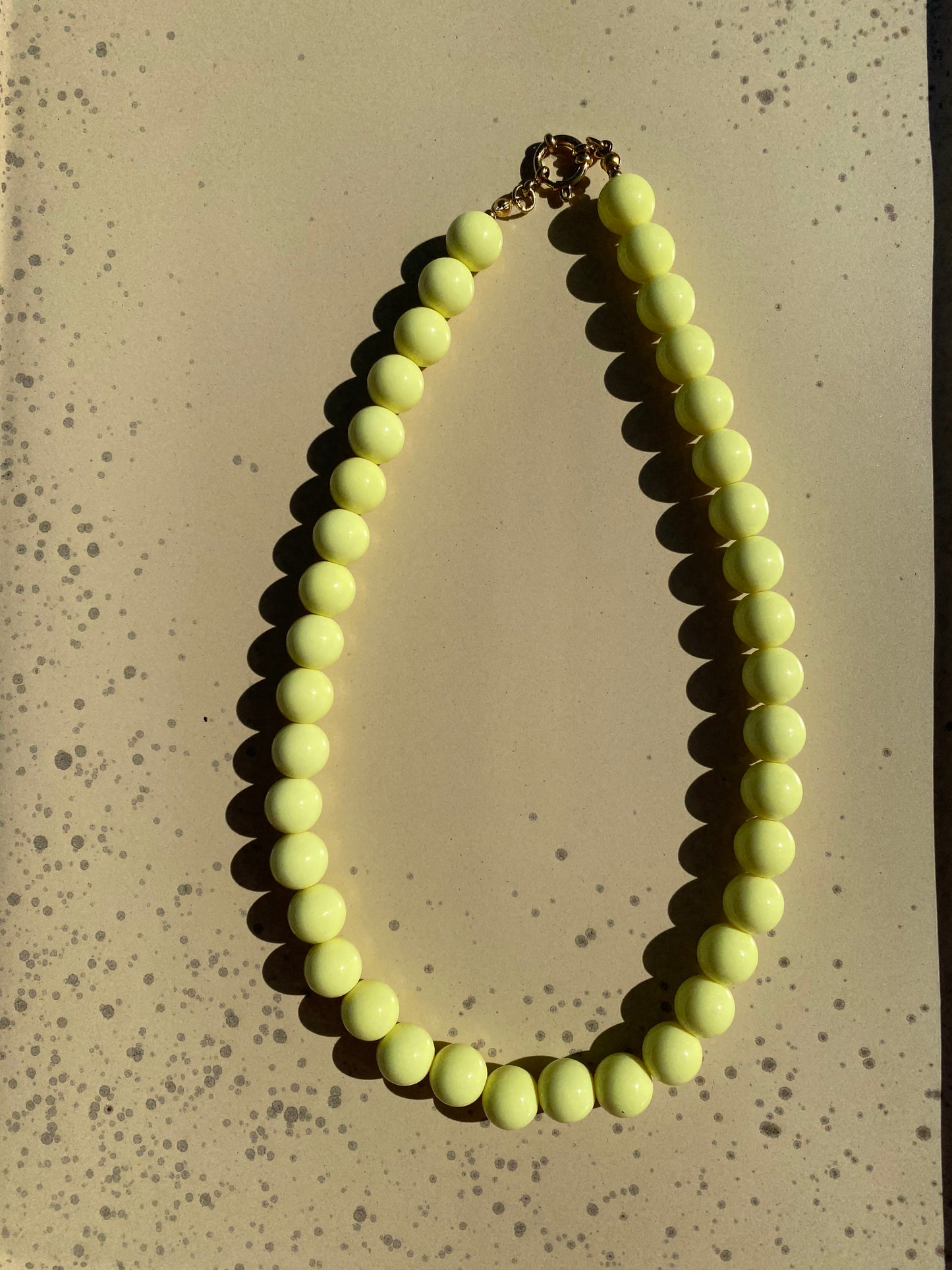 Kralenketting Ibiza S - Zacht geel