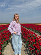 Afbeelding in Gallery-weergave laden, Blouse Summer of love - Lila/wit
