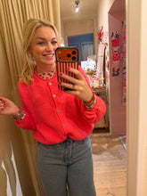 Afbeelding in Gallery-weergave laden, Mesh top stippen - Roze/rood
