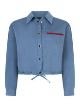 Afbeelding in Gallery-weergave laden, Ydence Blouse Kess - Denim blue/burgundy
