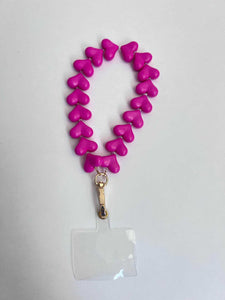 Telefoon hartjes - Roze