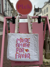 Afbeelding in Gallery-weergave laden, Shopper More amore por favor/palmbomen - Wit/roze
