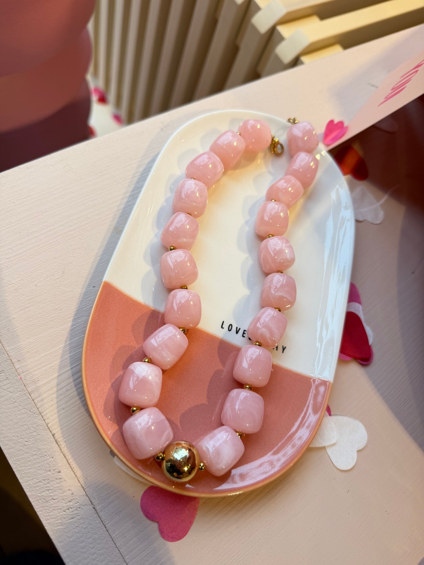 Kralenketting Blossom - Lichtroze