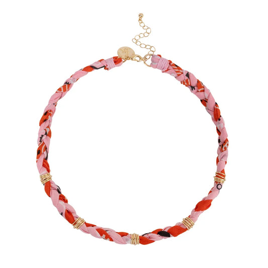 Ketting Lola roze/oranje