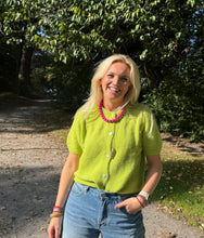 Afbeelding in Gallery-weergave laden, Vestje alpaca korte mouw - Lime groen
