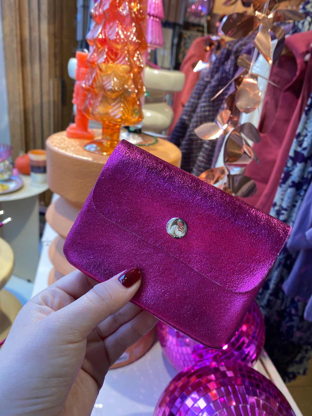 Portemonnee - Roze metallic