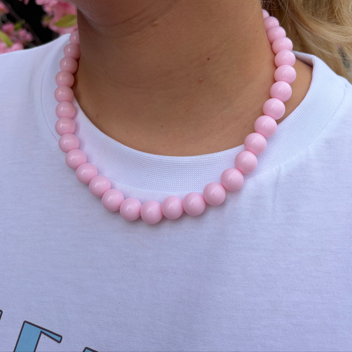 Kralenketting Ibiza S - Lichtroze