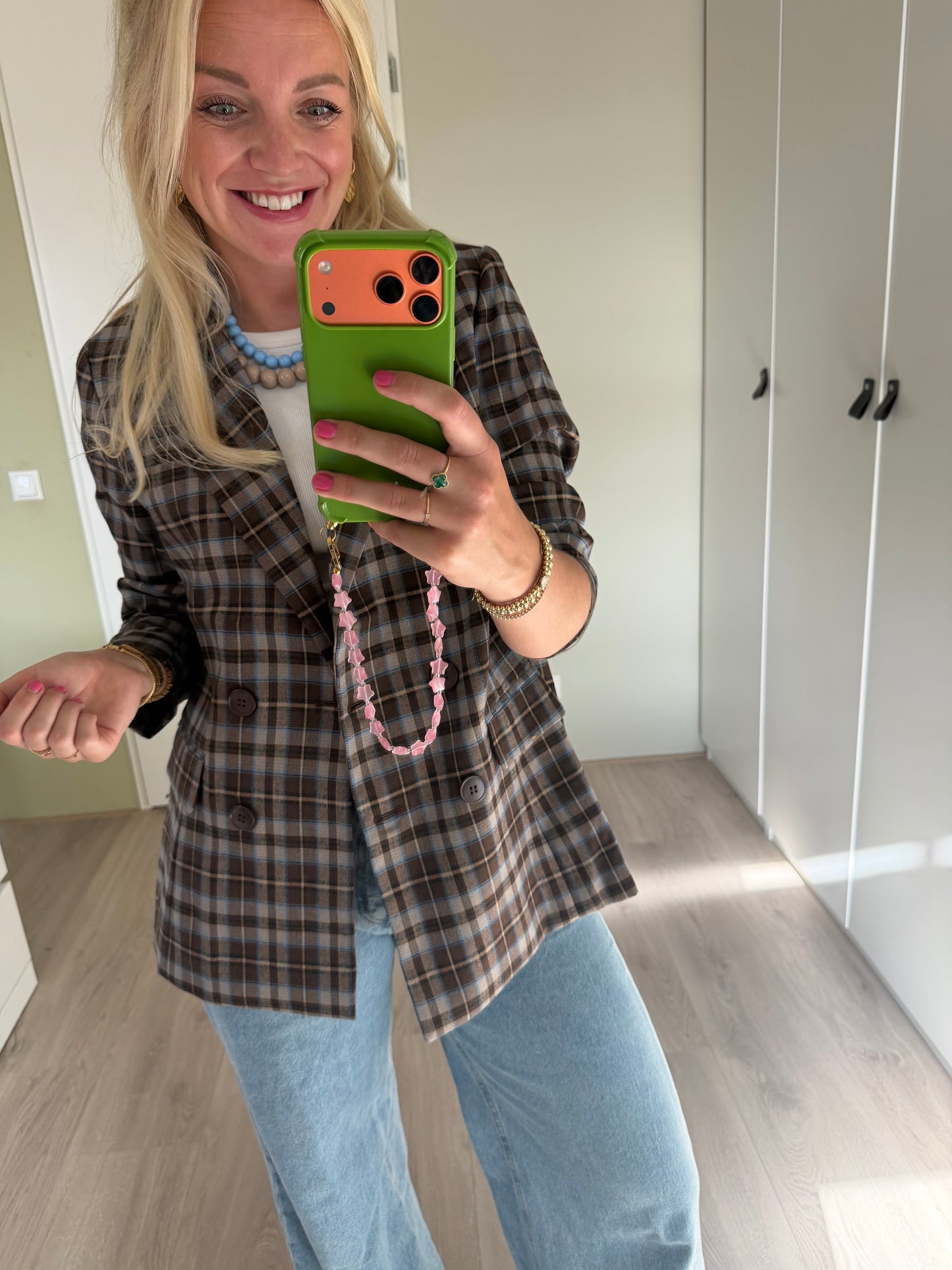 Ydence Blazer Novalee - Brown/blue check
