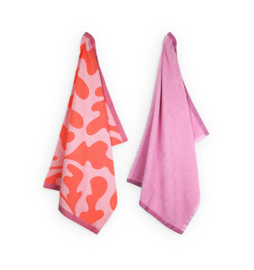Lifa Home - Coral Kiss Theedoek en Handdoek set