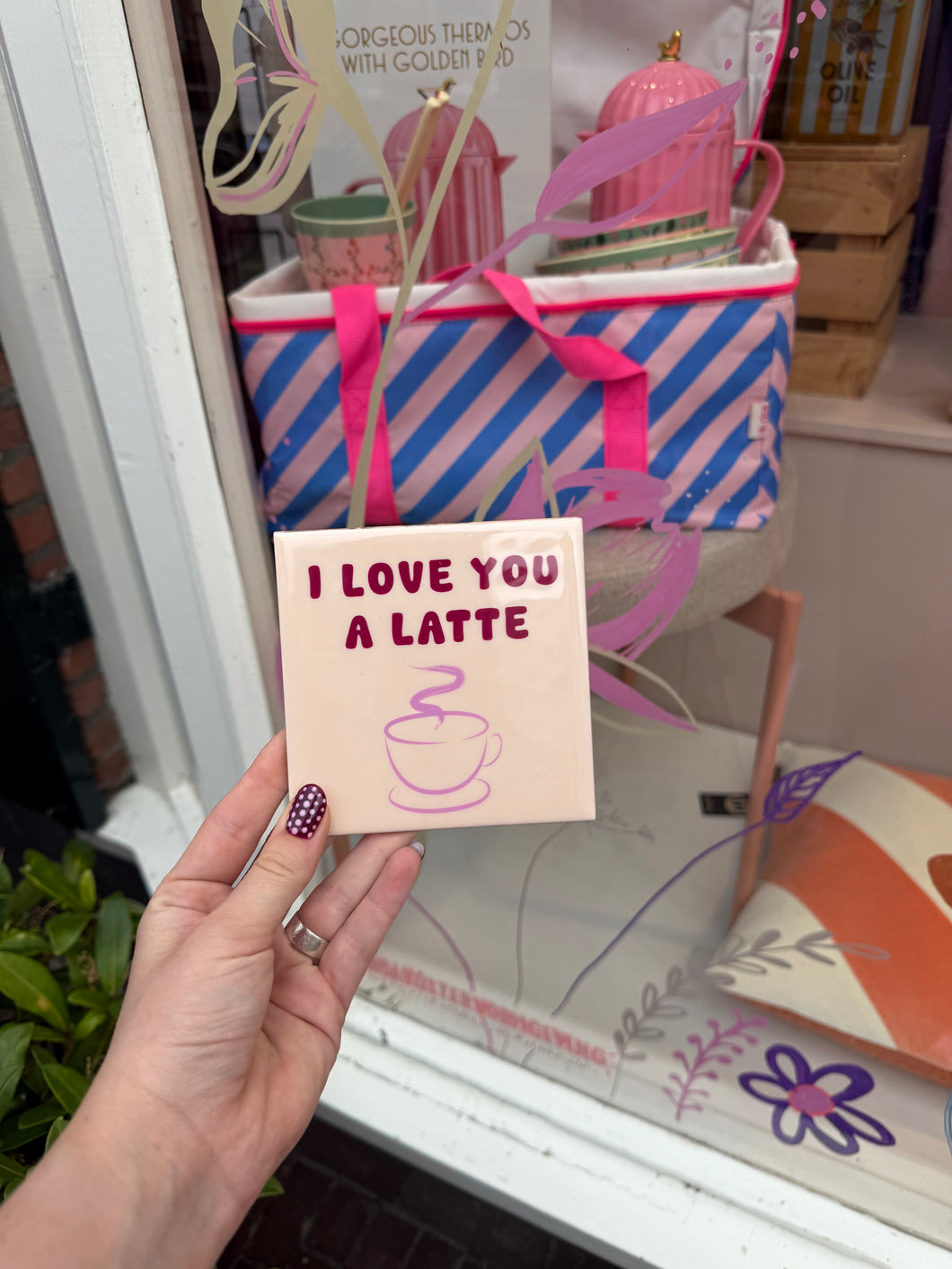 Tegeltje - I love you a latte
