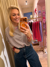 Afbeelding in Gallery-weergave laden, Longsleeve streep - Lichtroze/blauw
