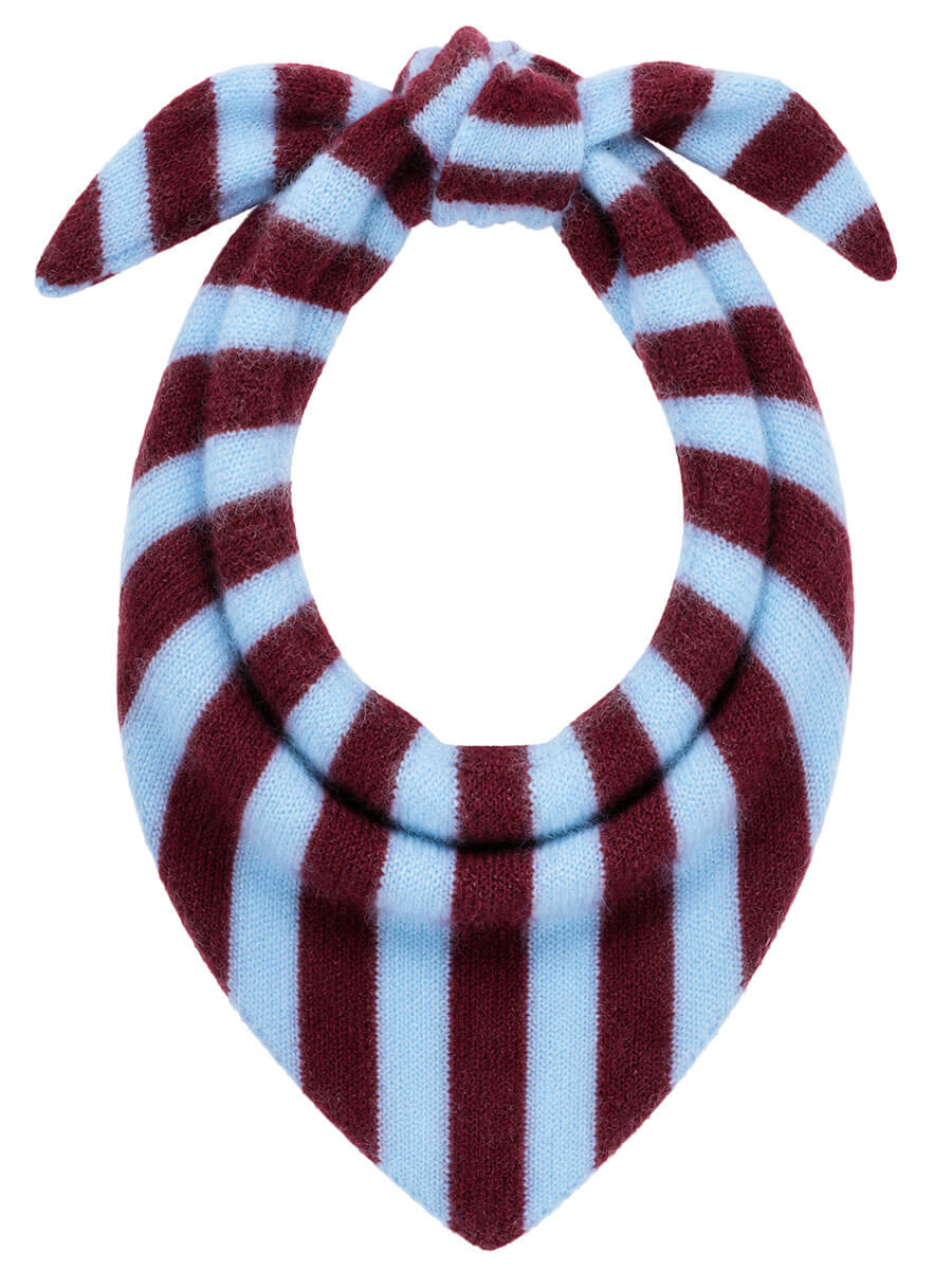 Sjaaltje - Bordeaux met blauw