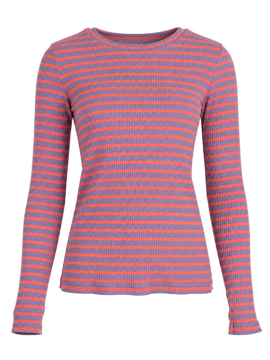 Anna Longsleeve streep - Paars/oranje