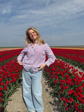 Afbeelding in Gallery-weergave laden, Blouse Summer of love - Lila/wit

