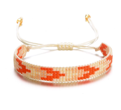 Armbandje kraaltjes - Koraal