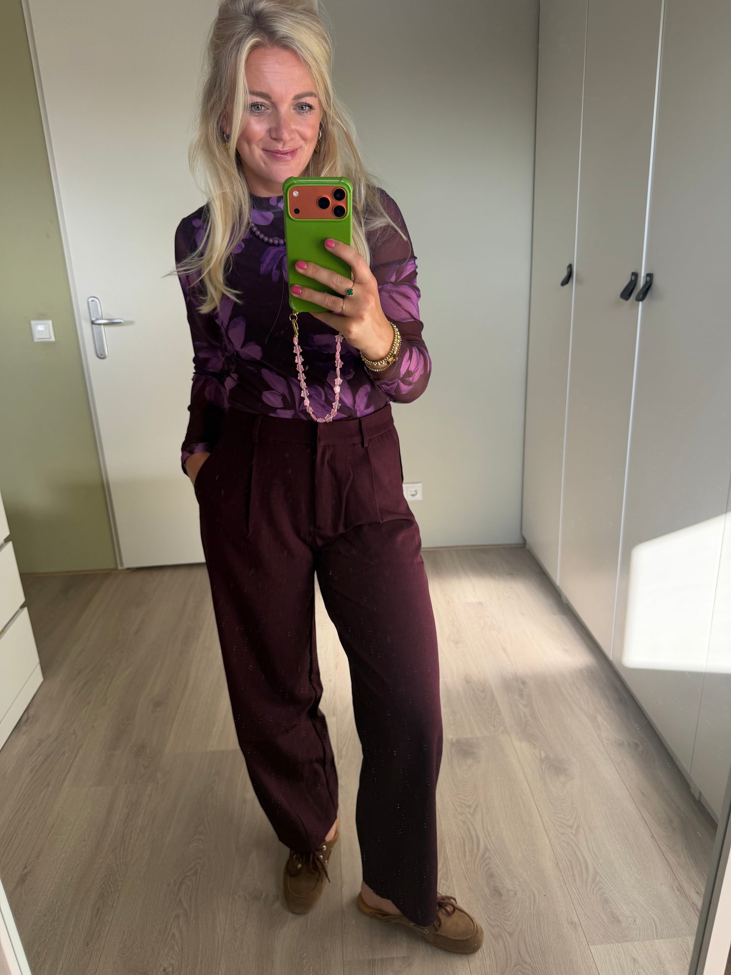 Ydence Top Willemijn - Plum flower