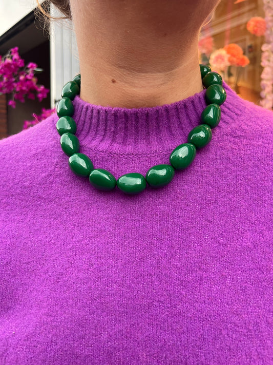 Kralenketting Rio - Donkergroen