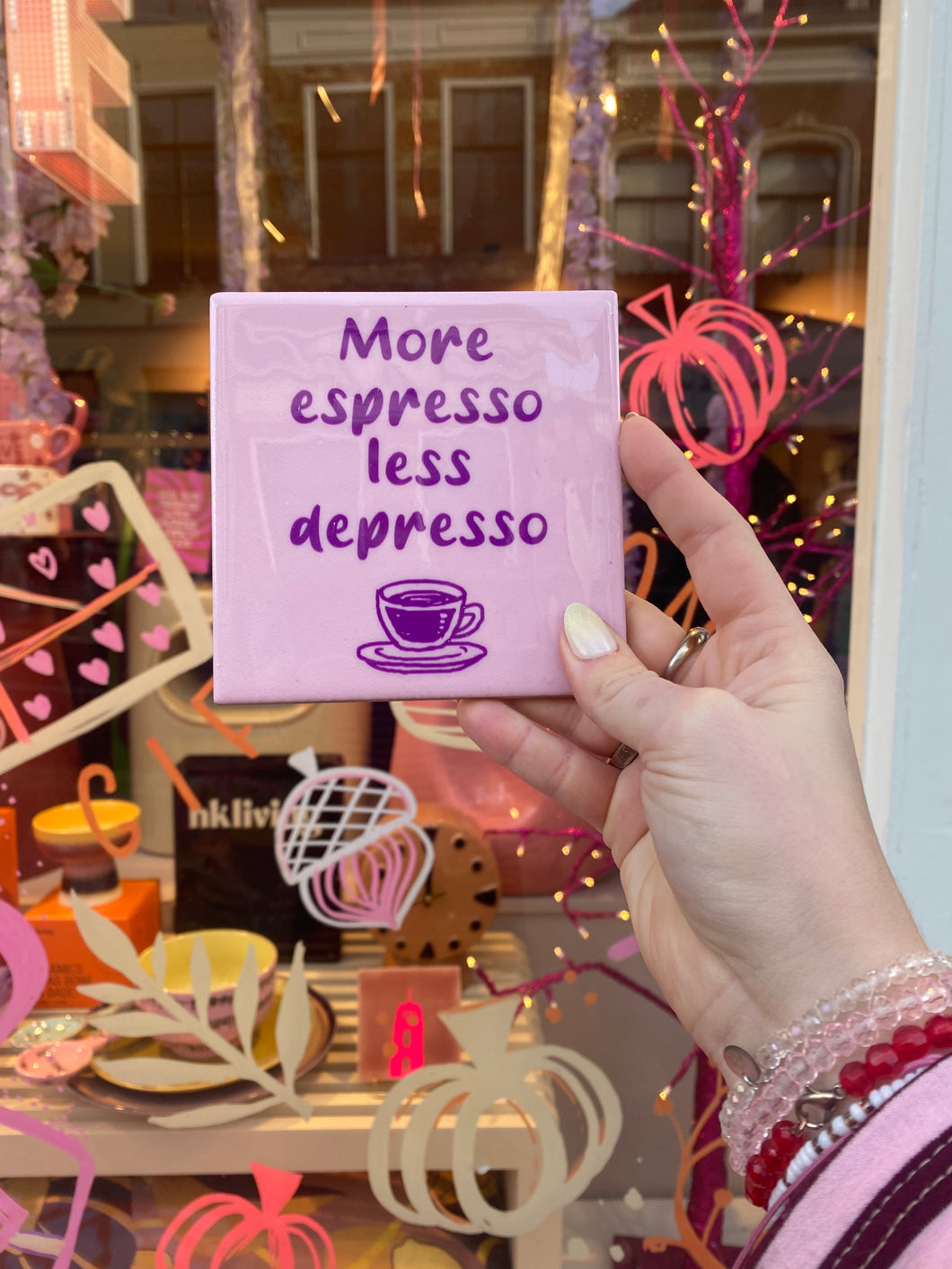 Tegeltje - Espresso depresso